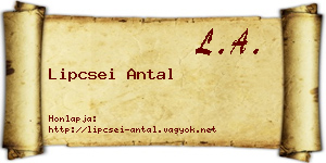 Lipcsei Antal névjegykártya